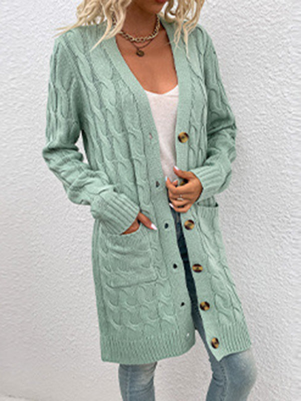 Button-Detail Relaxed Cardigan