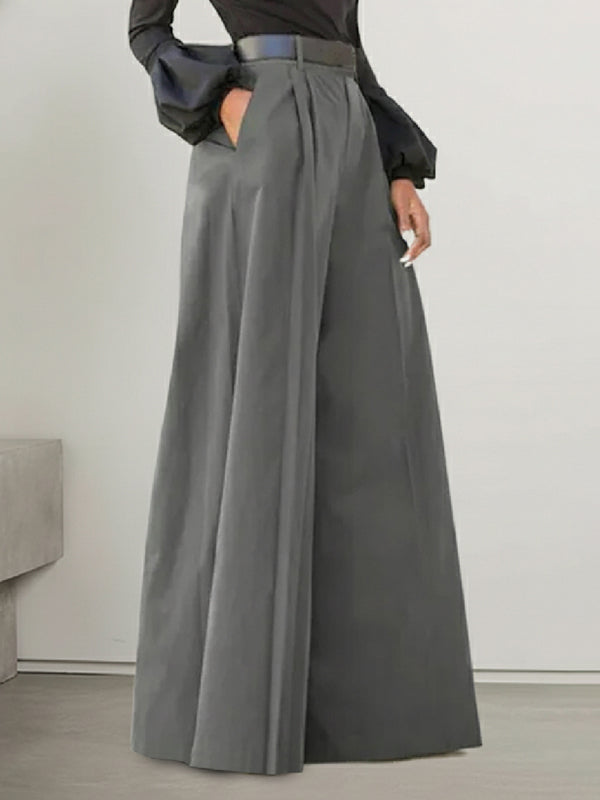 High-Waist Pleated Relaxed Pants