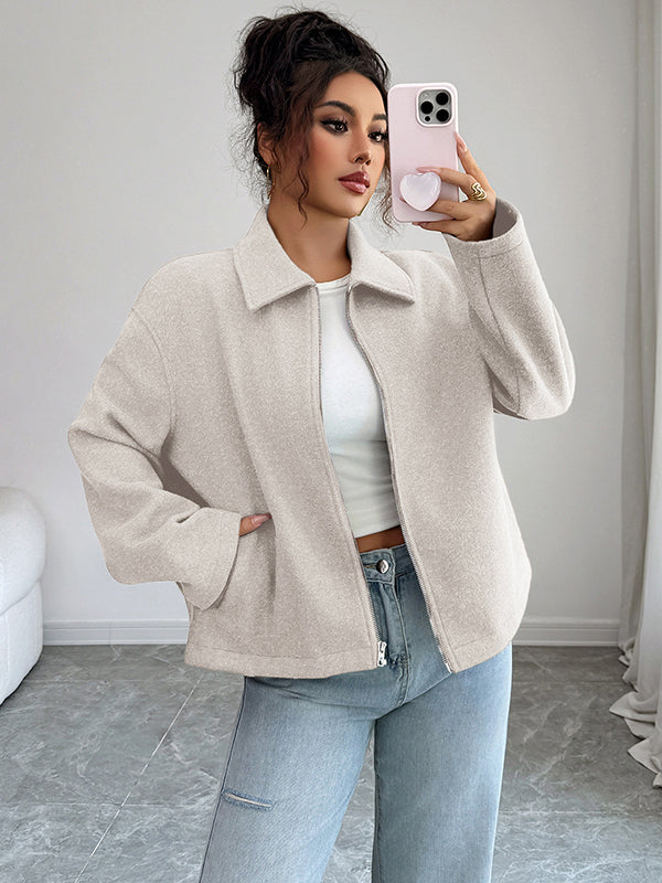 Zip Long-Sleeve Relaxed Jacket