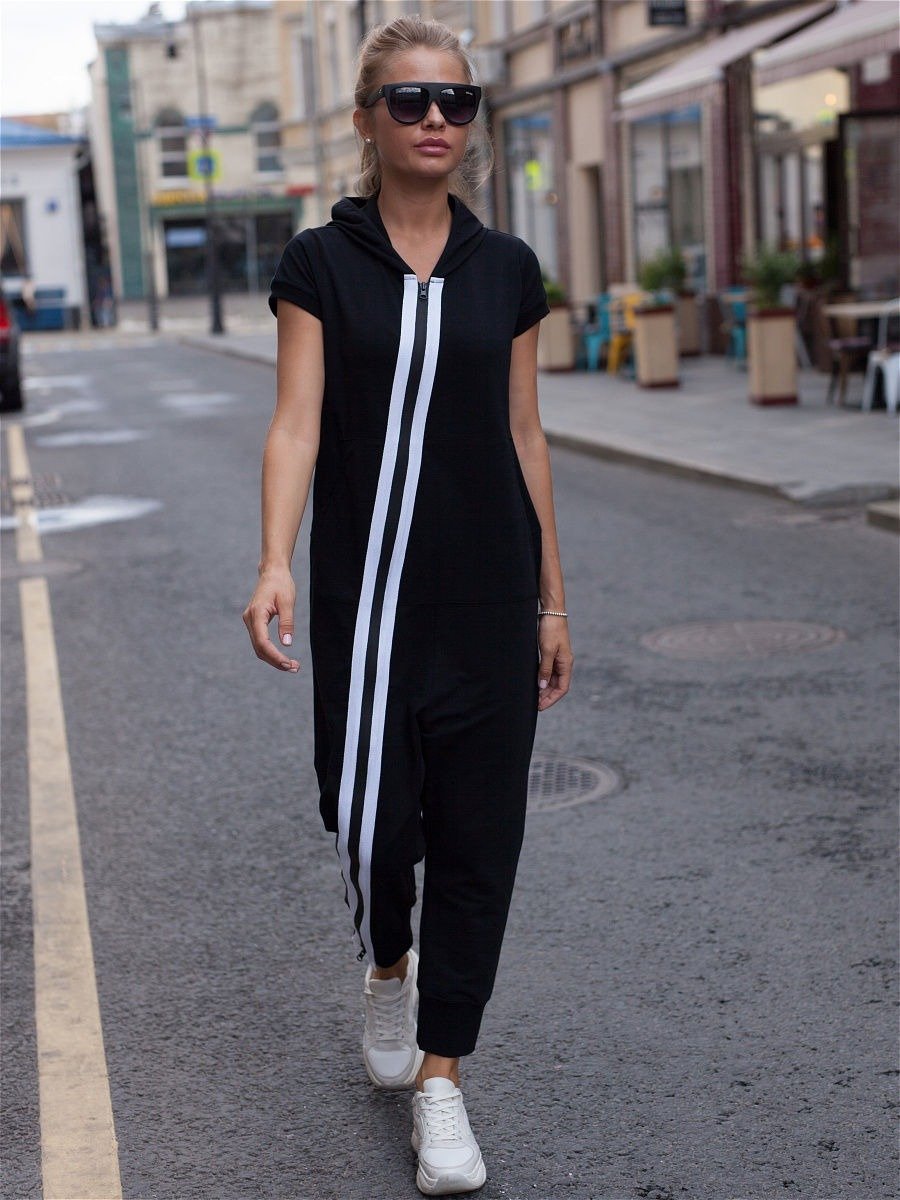 Hooded Zip Jumpsuit