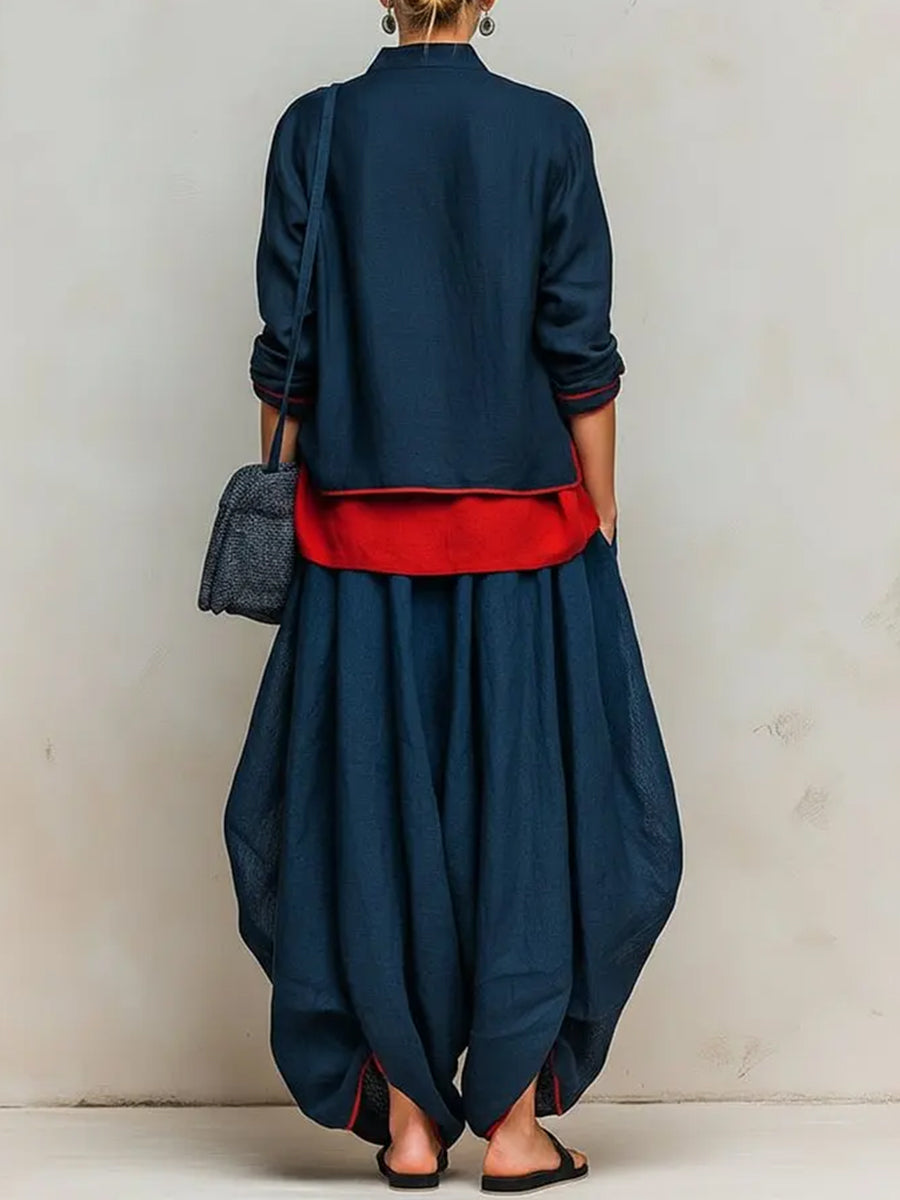 Wide-Leg Pocket Relaxed Pants