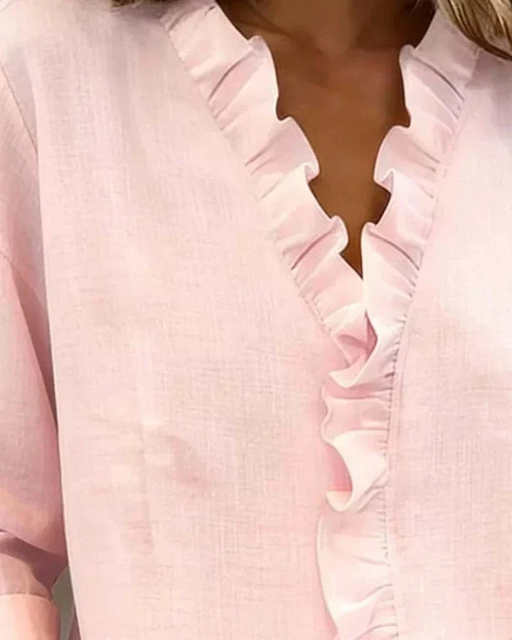 Lottie | Ruffle V-Neck Blouse