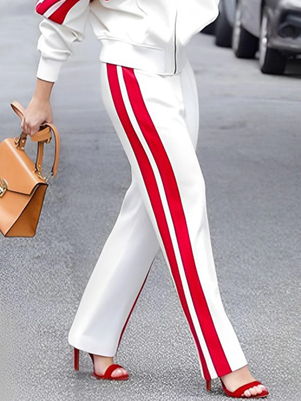 Striped Relaxed Contrast Pants
