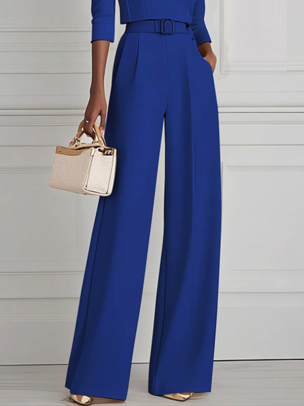 High-Waist Pleated Pants