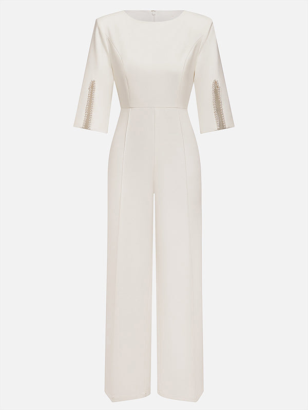 Round-Neck Relaxed Jumpsuit