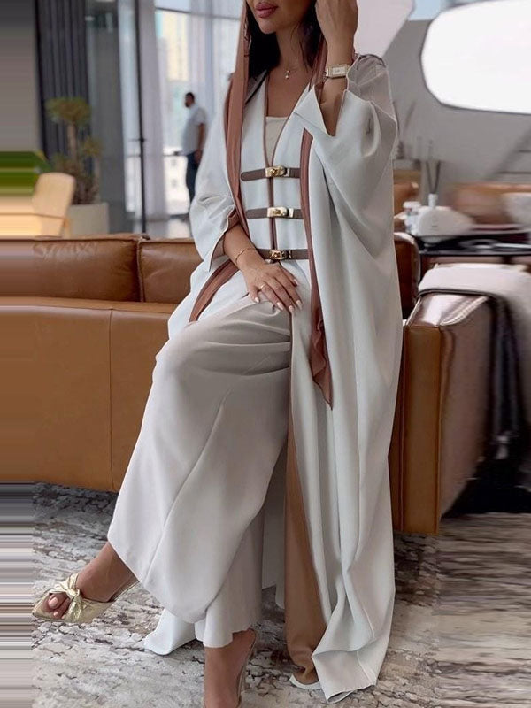 V-Neck Relaxed Contrast Cover-Up