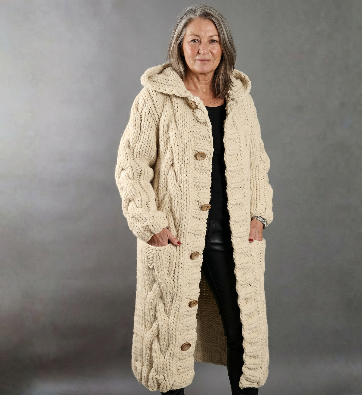 Alessia | Cable Knit Coat