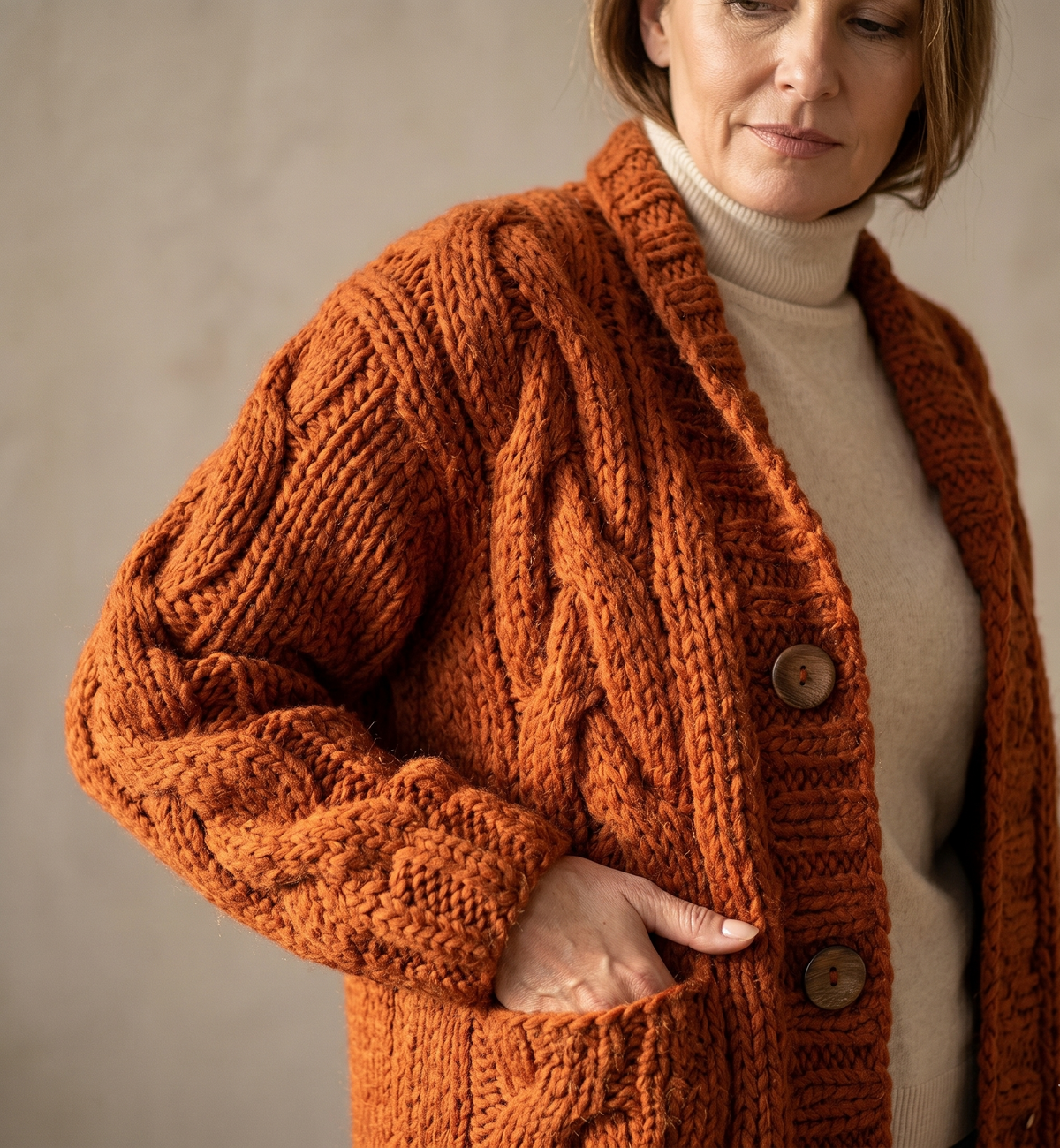 Alessia | Cable Knit Coat