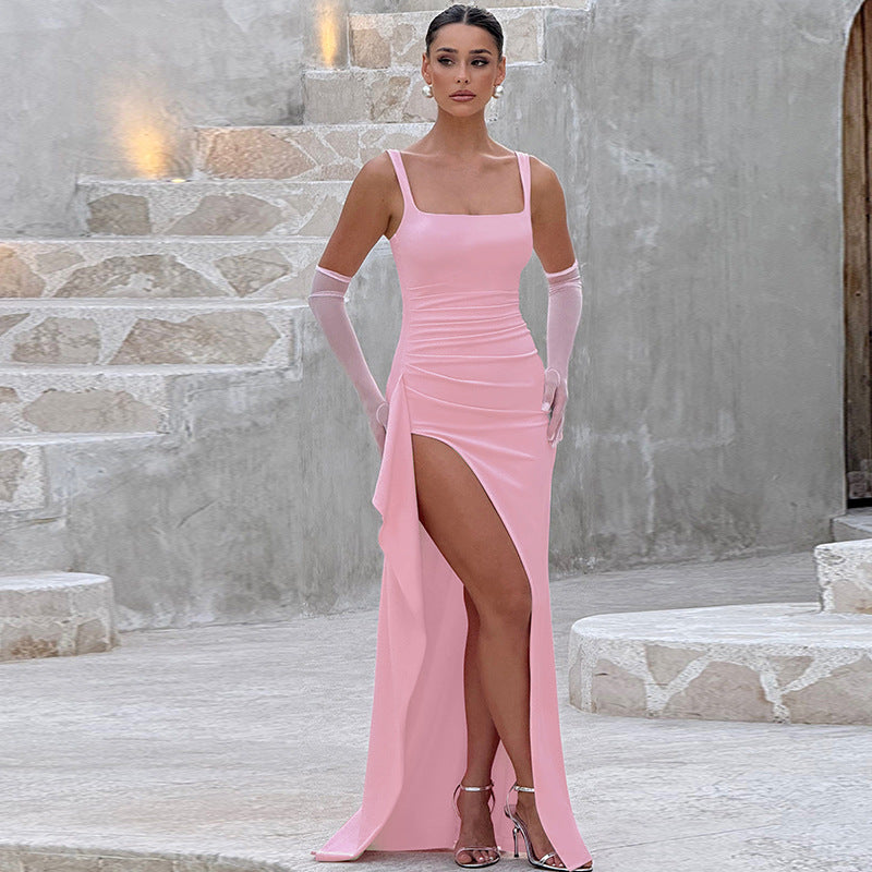 Livia | Formal Slip Maxi Dress with Open Back