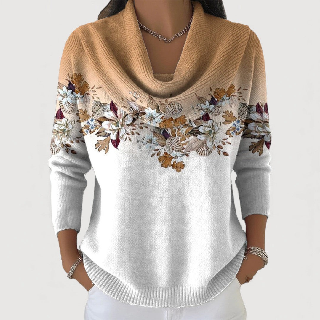 Nora | Floral Soft Collared Jumper