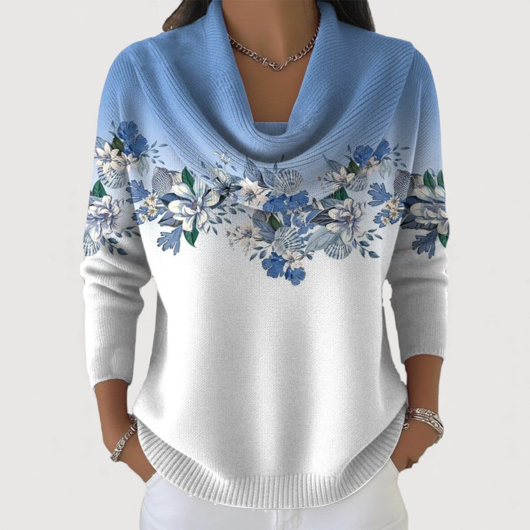 Nora | Floral Soft Collared Jumper