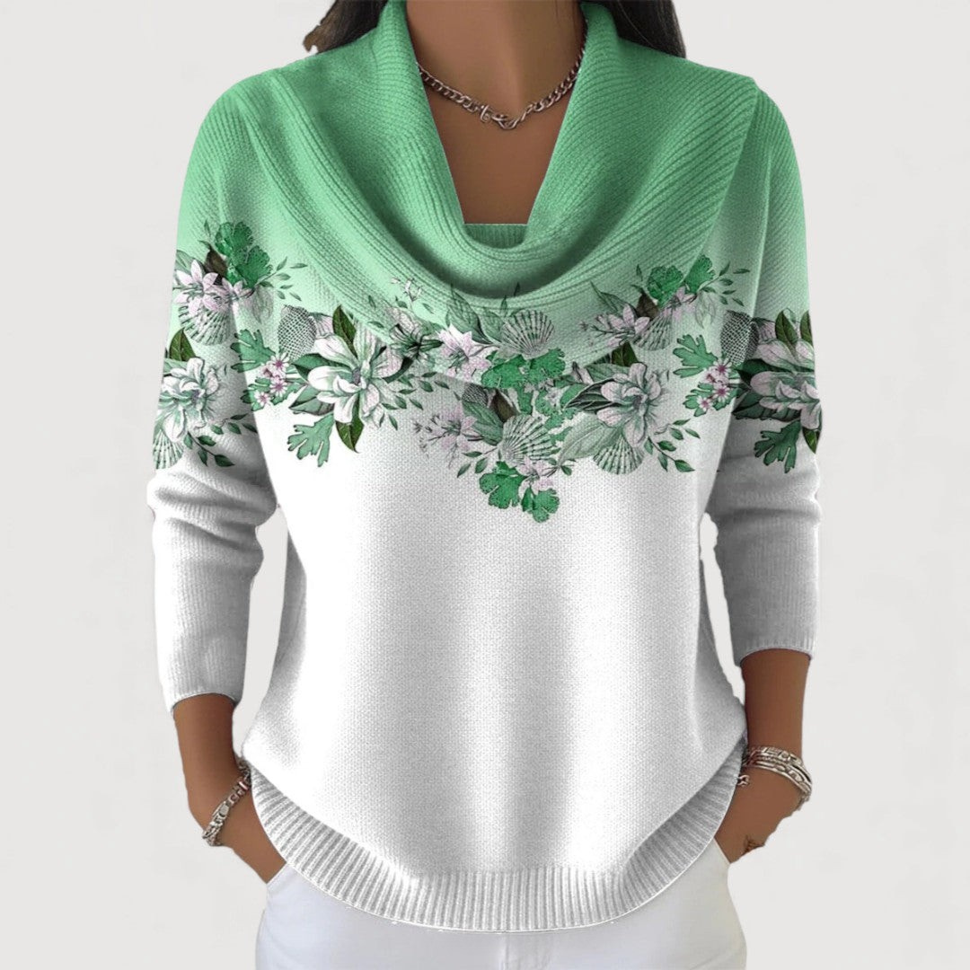 Nora | Floral Soft Collared Jumper