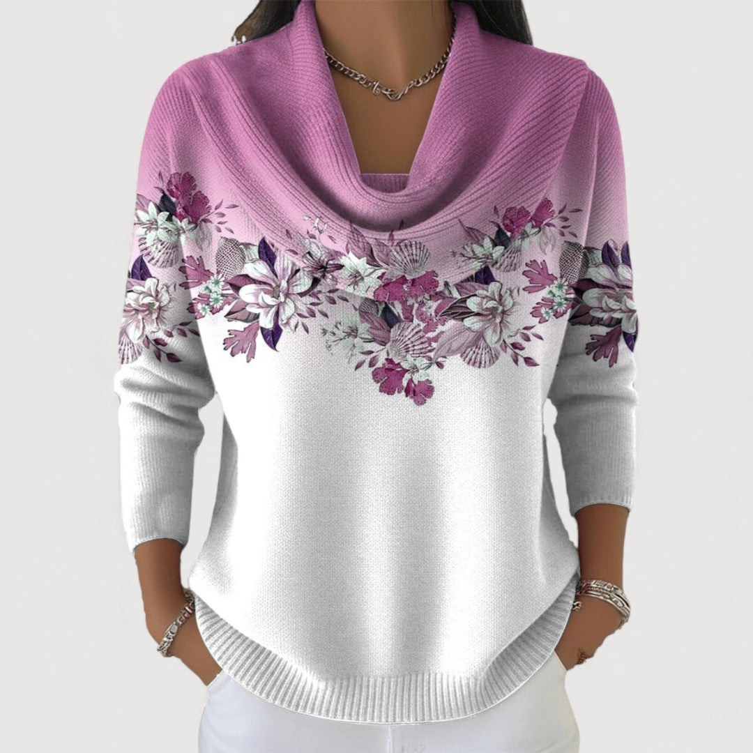 Nora | Floral Soft Collared Jumper