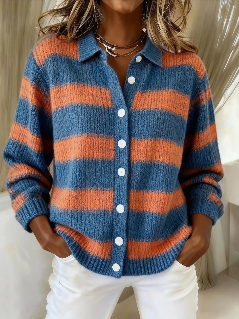 Ambre | Striped Hoodie Blouse