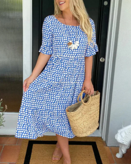 Julia | Short-Sleeve Midi Dress