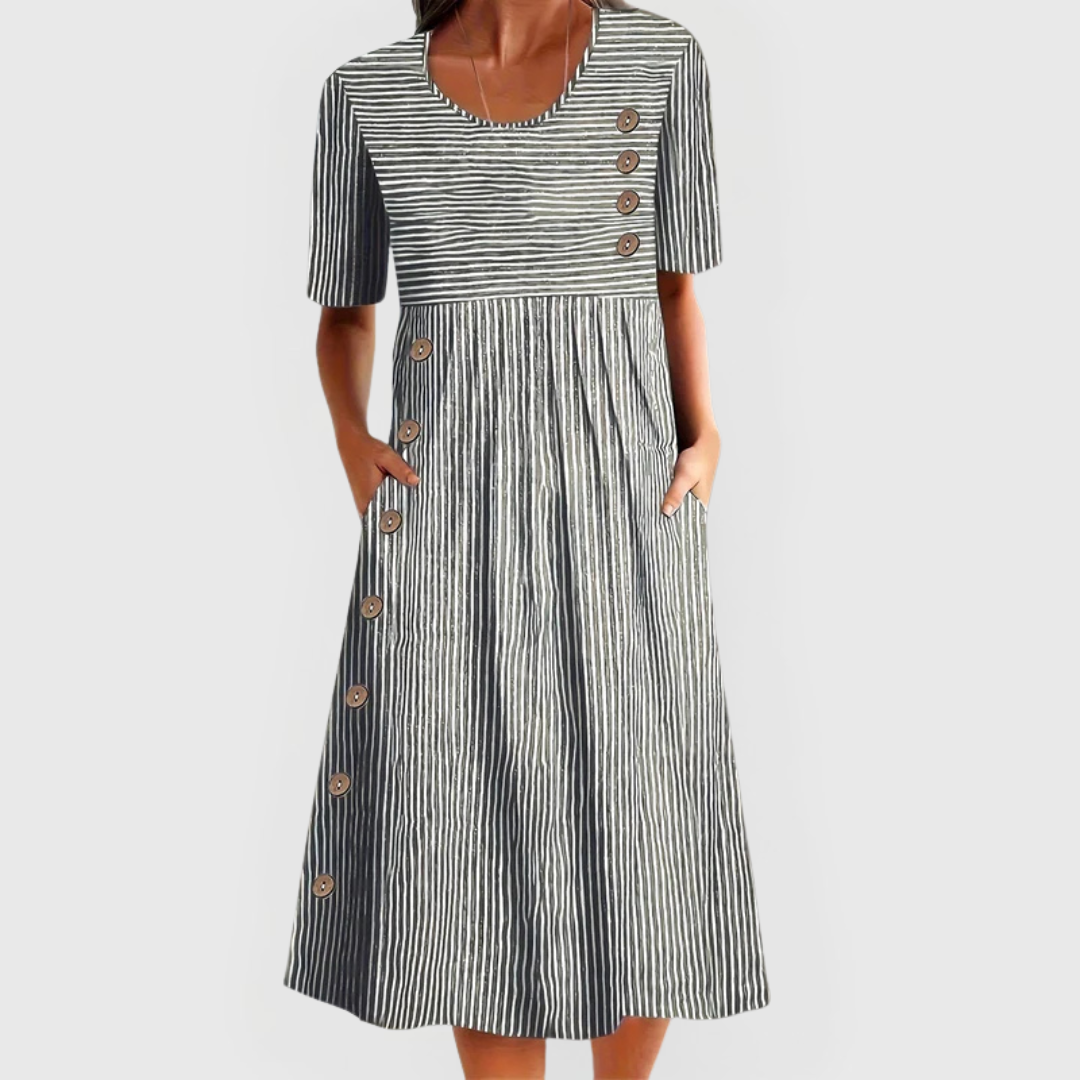 Jovie | Striped Midi Dress