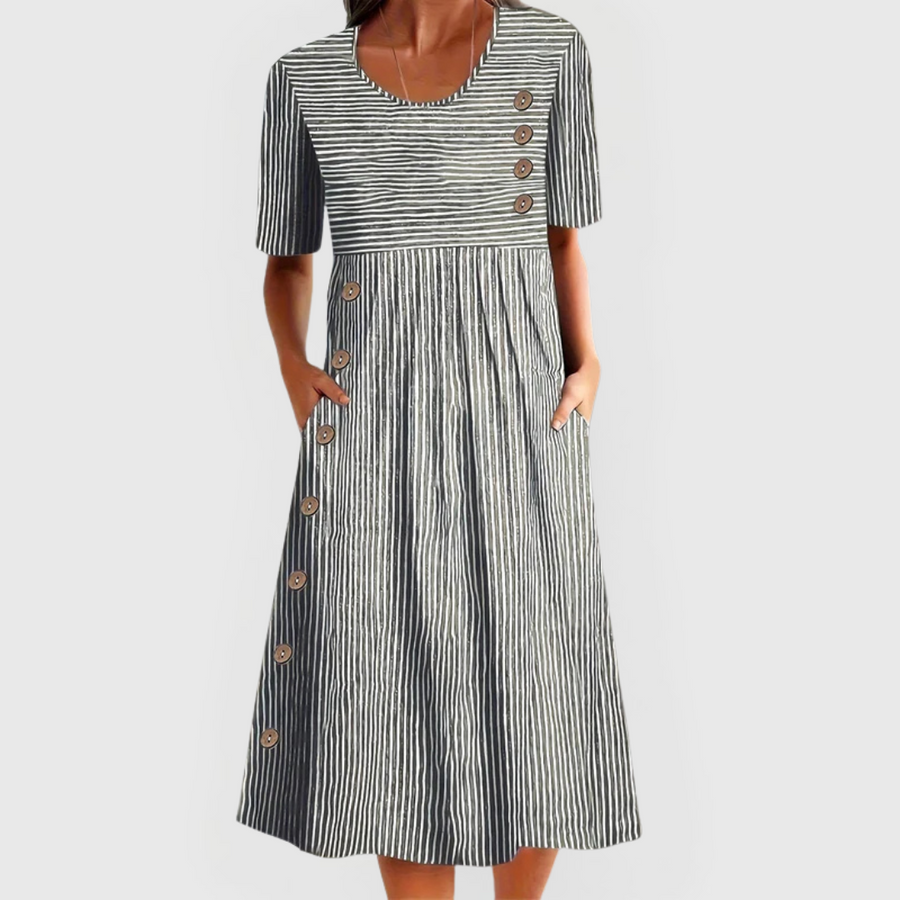 Jovie | Striped Midi Dress