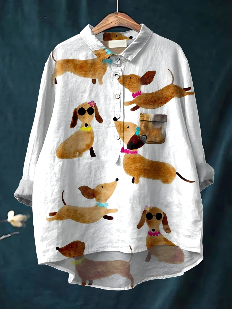 Ayah | Dachshund Print Shirt