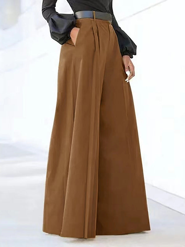 High-Waist Pleated Relaxed Pants