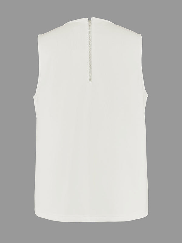 Round-Neck A-Line Relaxed Vest
