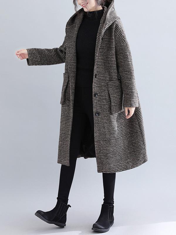 Checked Relaxed Coat
