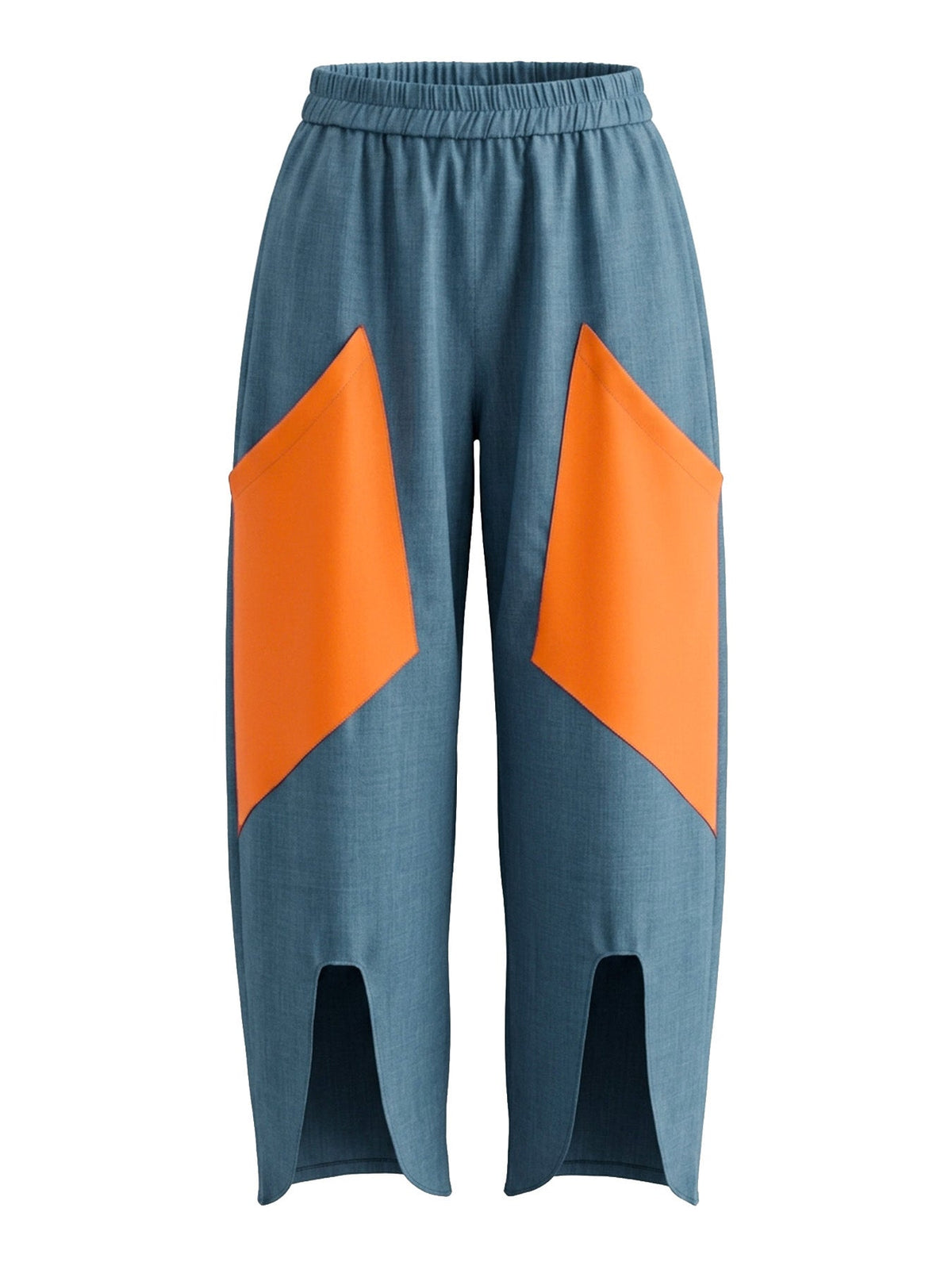 High-Waist Pocket Elastic Relaxed Pants