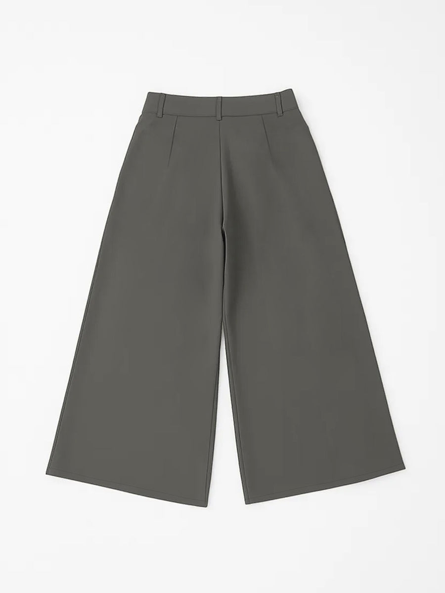 High-Waist Pleated Relaxed Pants