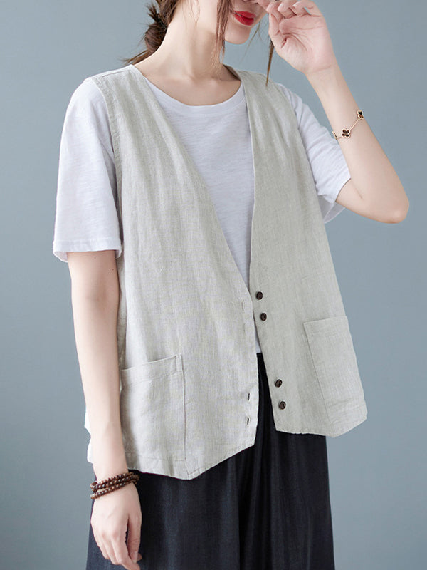 V-Neck Relaxed Vest