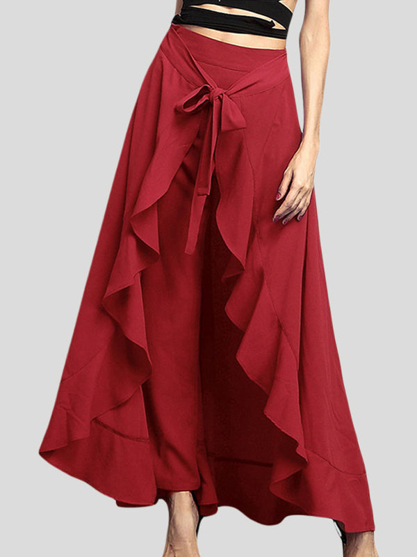 Ruffle Zip Relaxed Culottes