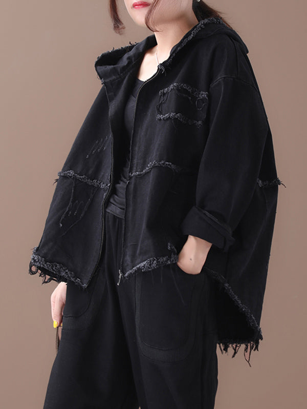 Denim Hooded Jacket