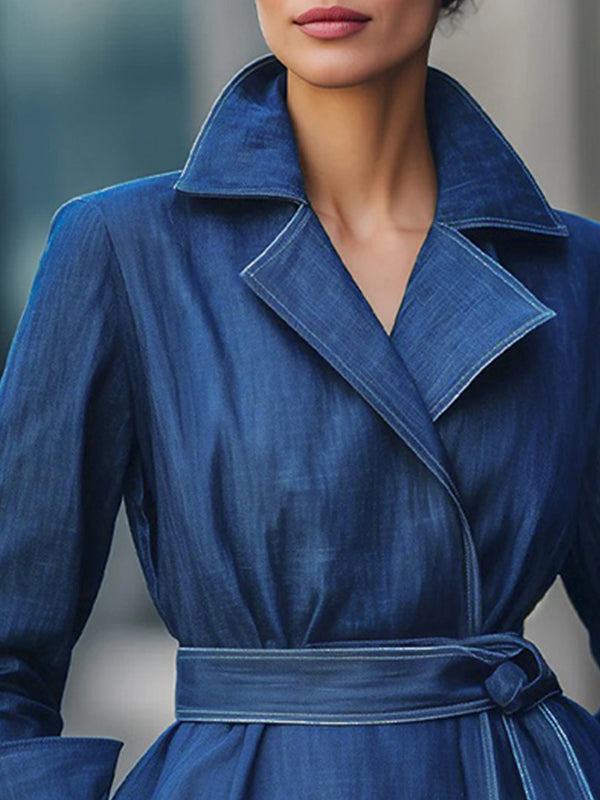 Notch-Collar Long-Sleeve Relaxed Jacket