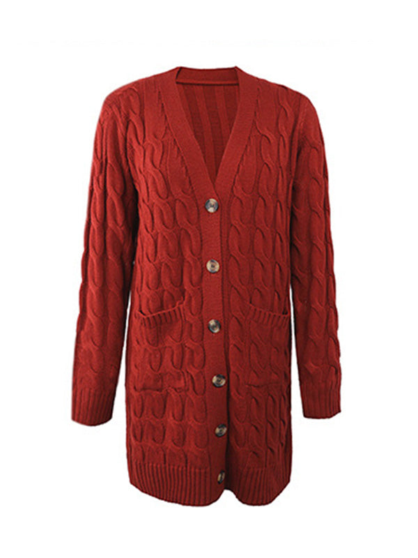 Button-Detail Relaxed Cardigan