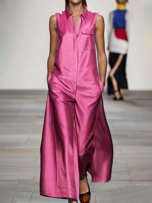 Pocket Sleeveless Relaxed Jumpsuit