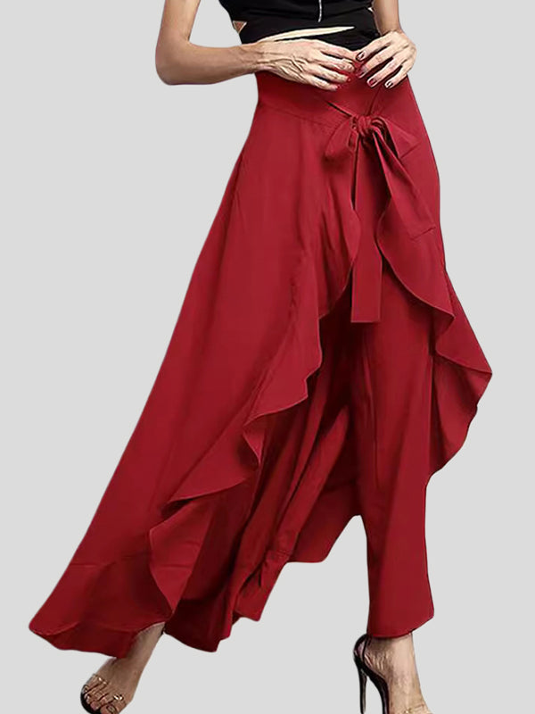 Ruffle Zip Relaxed Culottes