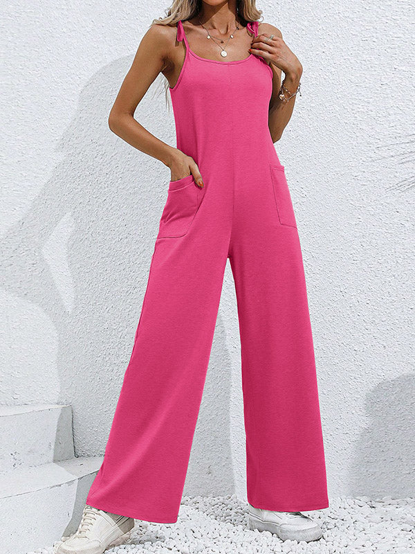 High-Waist Pocket Sleeveless Jumpsuit