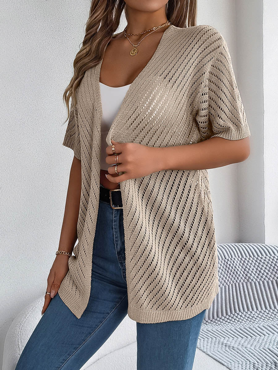 Cut-Out Relaxed Cardigan