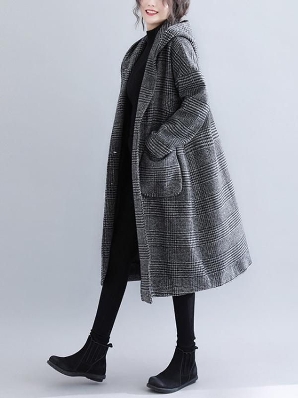 Checked Relaxed Coat