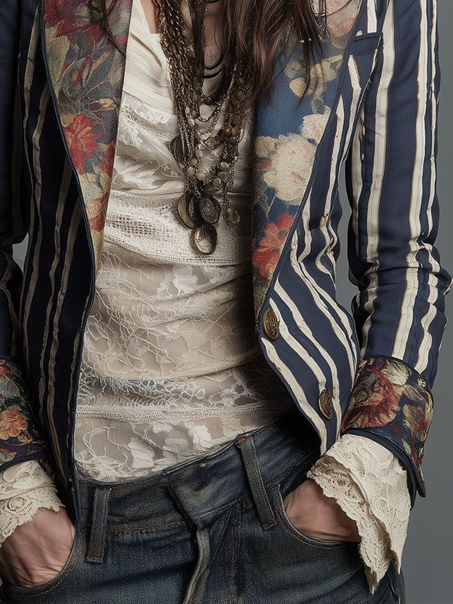 Eden | Bohemian Striped Blazer