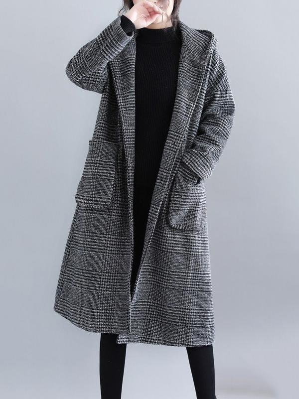 Checked Relaxed Coat