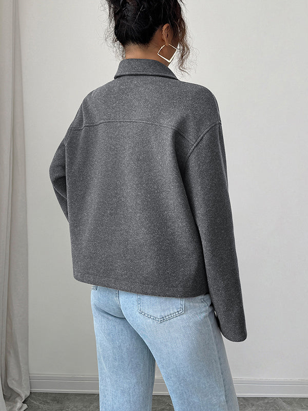 Zip Long-Sleeve Relaxed Jacket