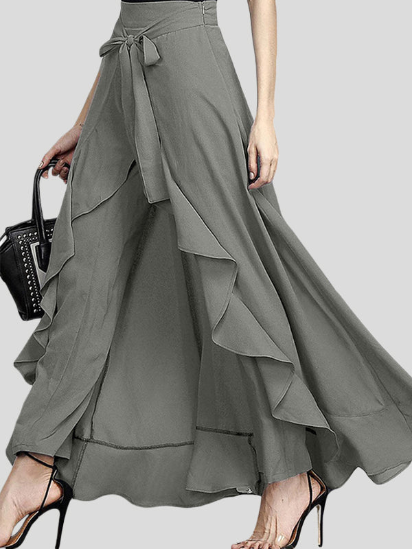Ruffle Zip Relaxed Culottes