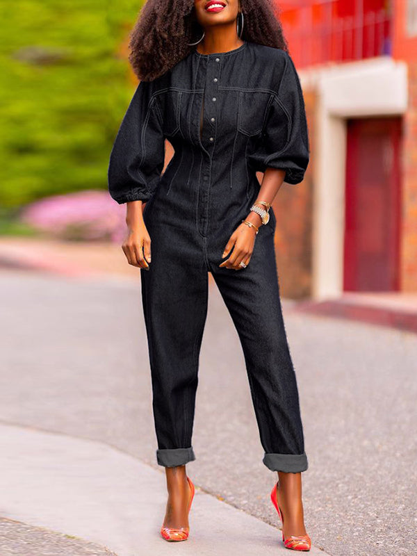Round-Neck Jumpsuit