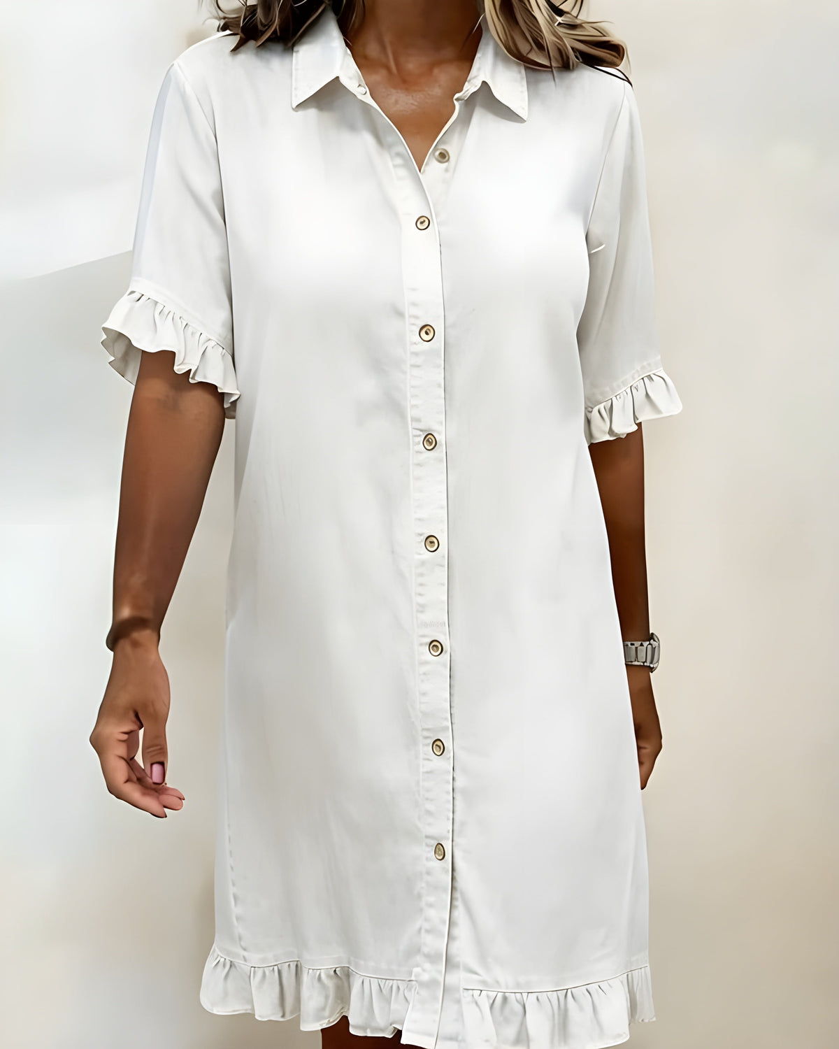Katie | Effortlessly Ruched Denim Dress