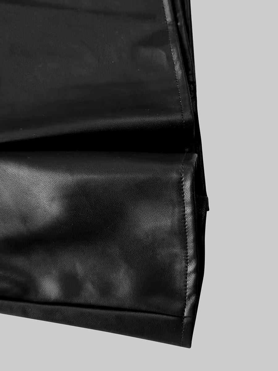 Notch-Collar Button-Detail Long-Sleeve Jacket