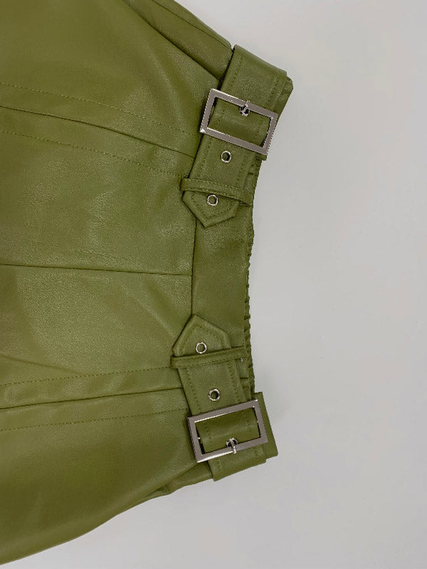 Wide-Leg Pleated Pocket Relaxed Pants