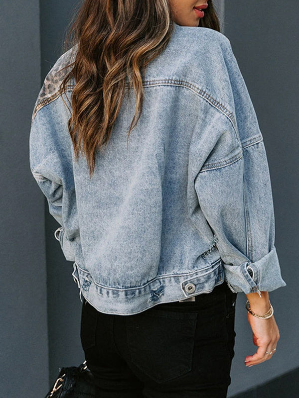 Leopard Print Long-Sleeve Relaxed Jacket