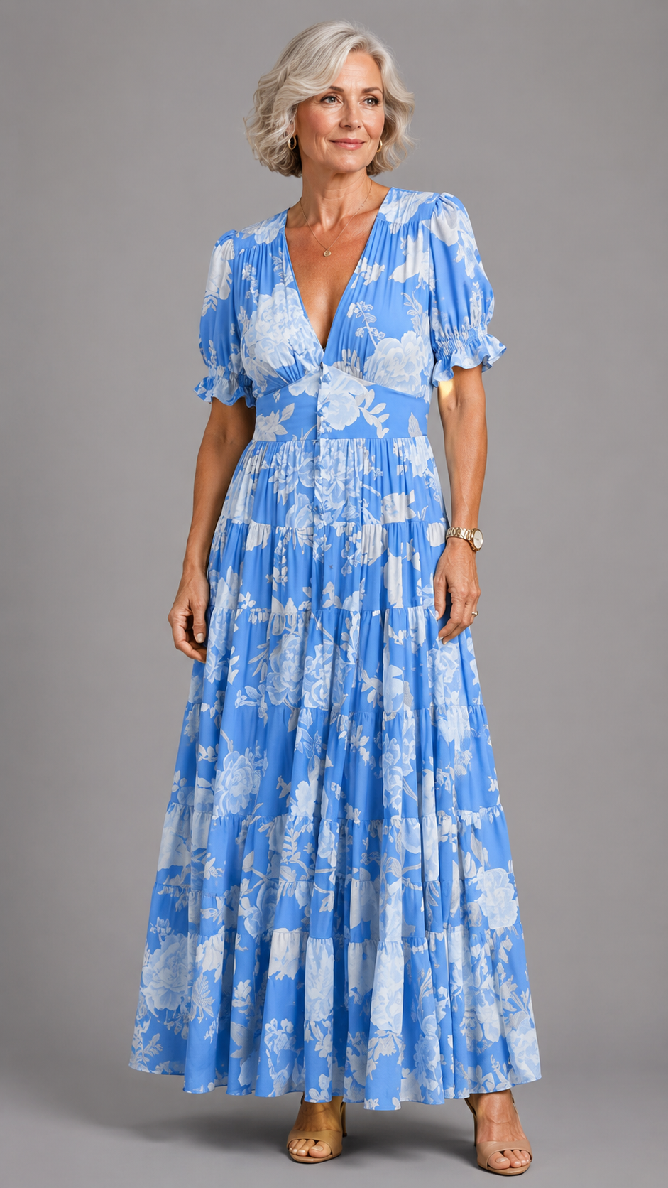 Alessia | Floral V-Neck Dress
