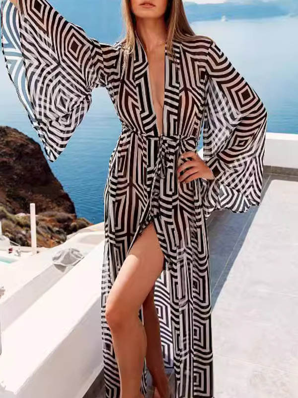 Lace V-Neck Relaxed Cover-Up
