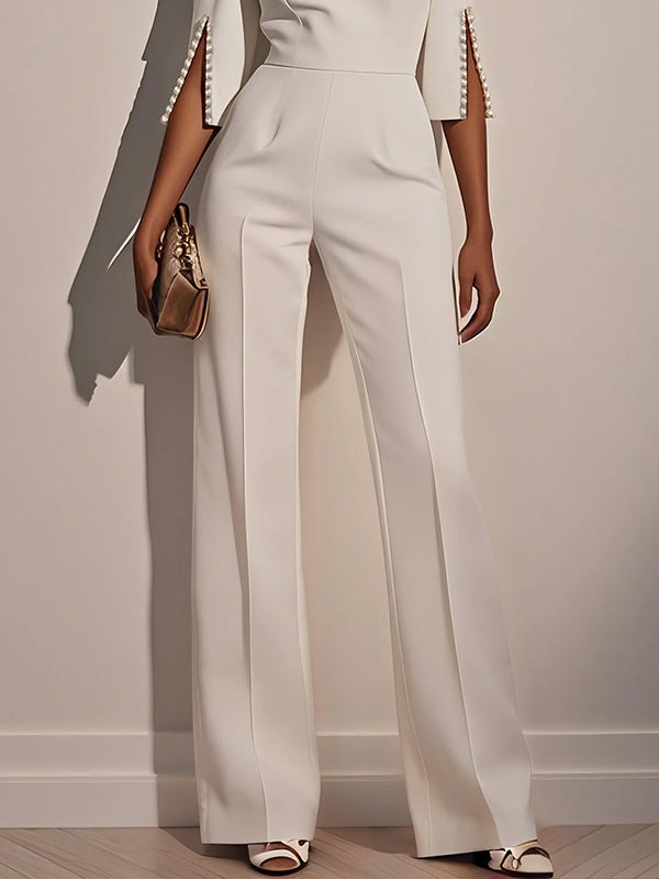 Round-Neck Relaxed Jumpsuit