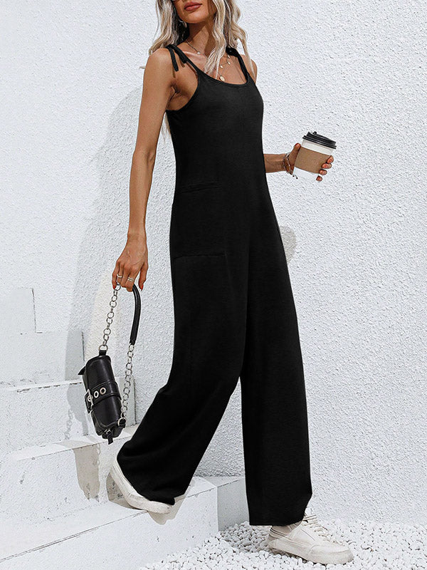 High-Waist Pocket Sleeveless Jumpsuit